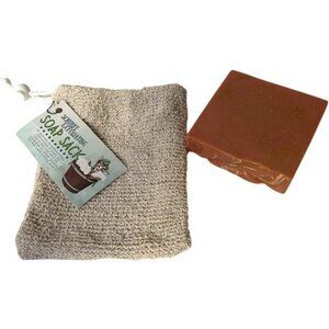 Cherry Almond Goat Milk Soap w/Scrubby Exfoliating Soap Sack